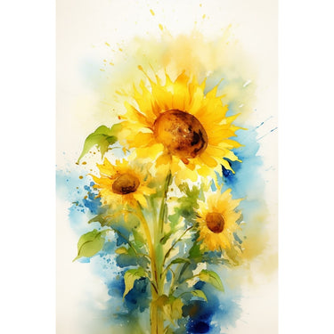 Sunflower Watercolor canvas